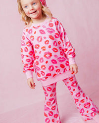 Baby Kids Bamboo Pajamas — Seal The Deal Crew Neck Sweatshirt & Bell Bottoms Set — Image 1