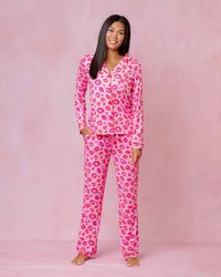 Baby Kids Bamboo Pajamas — Seal The Deal Women's Long Sleeve Collar Shirt & Pants Pajama Set — Image 1