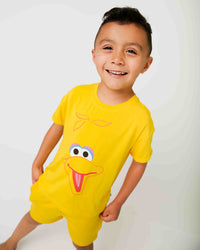 Baby Kids Bamboo Pajamas — Sesame Street™ Big Bird T-Shirt — Image 1
