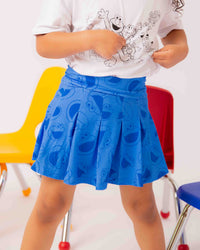 Baby Kids Bamboo Pajamas — Sesame Street™ Cookie Monster Girls Skort — Image 1