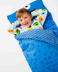 Baby Kids Bamboo Pajamas — Sesame Street™ Cookie Monster Sleeping Bag — Image 1