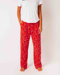 Baby Kids Bamboo Pajamas — Sesame Street™ E is for Elmo Women’s Wide Leg Pants — Image 1