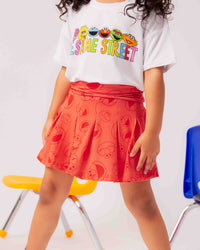 Baby Kids Bamboo Pajamas — Sesame Street™ Elmo Girls Skort — Image 1