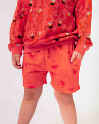Baby Kids Bamboo Pajamas — Sesame Street™ Elmo Pull-On Shorts — Image 1