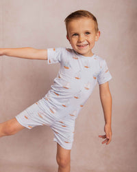 Baby Kids Bamboo Pajamas — Ship Happens Short Sleeve Two-Piece Pajama Shorts Set — Image 1