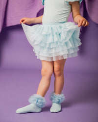 Baby Kids Bamboo Pajamas — Skydrop Tulle Skort — Image 1