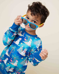 Baby Kids Bamboo Pajamas — Sleighin' the Heat Crew Neck Sweatshirt — Image 1