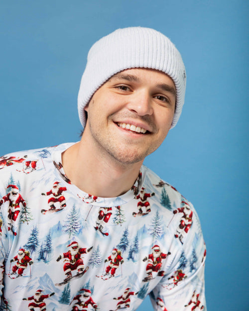 Baby Kids Bamboo Pajamas — Sleigh the Slopes Adult Beanie — Image 7