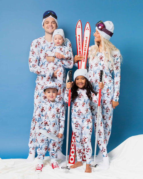 Baby Kids Bamboo Pajamas — Sleigh the Slopes Convertible Romper — Image 7