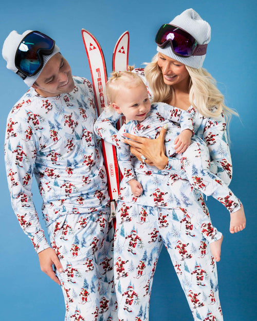 Baby Kids Bamboo Pajamas — Sleigh the Slopes Convertible Romper — Image 11