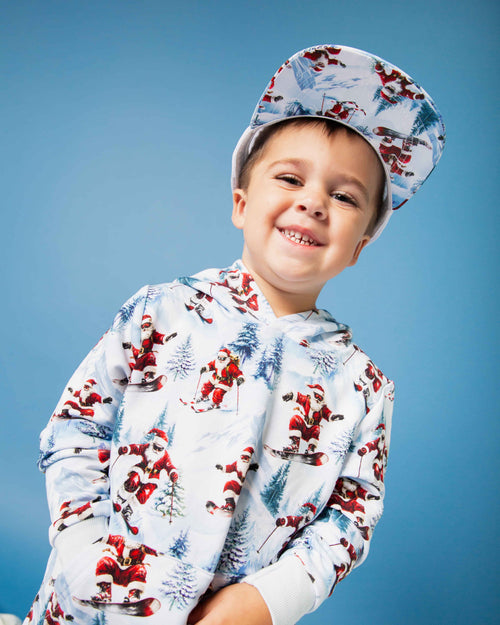 Baby Kids Bamboo Pajamas — Sleigh The Slopes Hat — Image 5