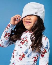 Baby Kids Bamboo Pajamas — Sleigh the Slopes Kid's Beanie — Image 1