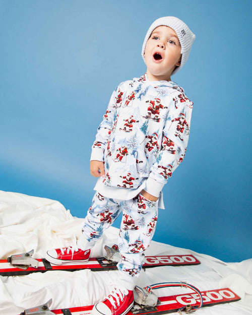 Baby Kids Bamboo Pajamas — Sleigh the Slopes Kid's Beanie — Image 11