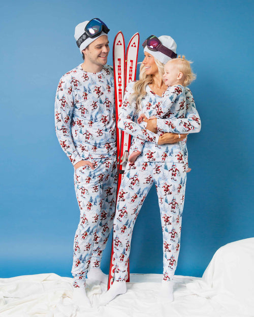 Baby Kids Bamboo Pajamas — Sleigh the Slopes Women's Pants — Image 4