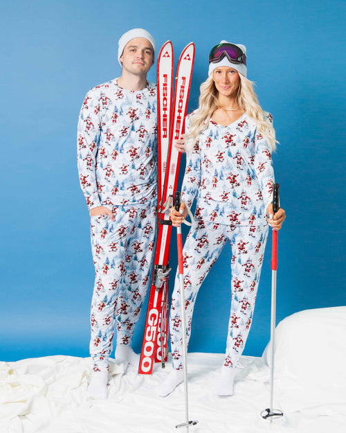 Baby Kids Bamboo Pajamas — Sleigh the Slopes Women's Pants — Image 5