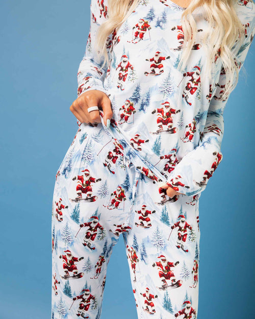 Baby Kids Bamboo Pajamas — Sleigh the Slopes Women's Pants — Image 6