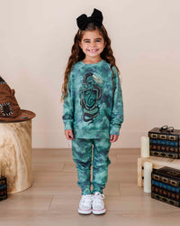 Baby Kids Bamboo Pajamas — Harry Potter™ Slytherin Jogger Set — Image 1