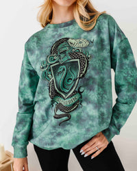Baby Kids Bamboo Pajamas — Slytherin Tie Dye Unisex Sweatshirt — Image 1