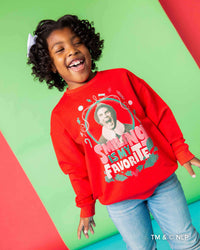Baby Kids Bamboo Pajamas — Smiling Is My Favorite Crew Neck Sweatshirt — Image 1