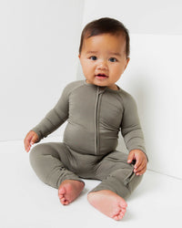 Baby Kids Bamboo Pajamas — Olive The Above Convertible Romper — Image 1