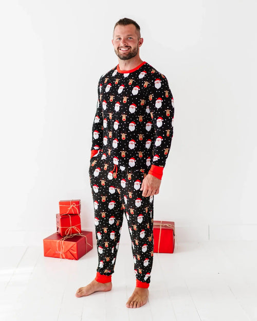 Baby Kids Bamboo Pajamas — Snow Ho Ho Men's Pants — Image 3