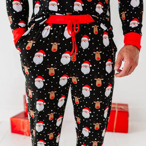 Baby Kids Bamboo Pajamas — Snow Ho Ho Men's Pants — Image 1