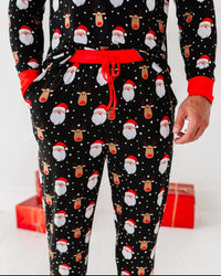 Baby Kids Bamboo Pajamas — Snow Ho Ho Men's Pants — Image 1
