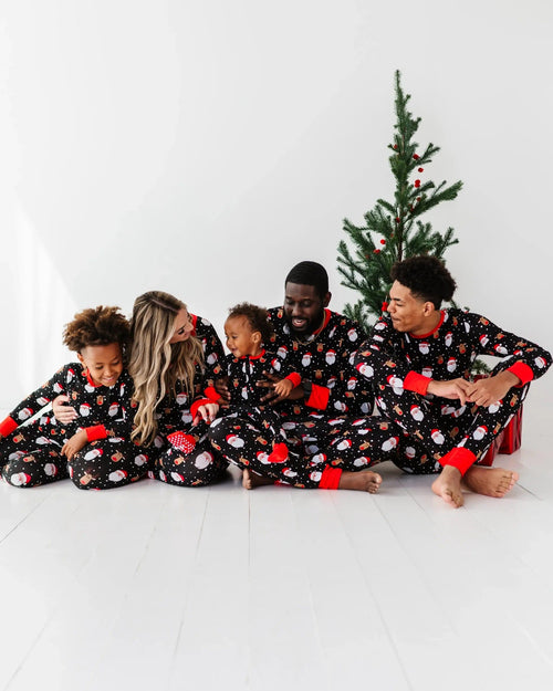 Baby Kids Bamboo Pajamas — Snow Ho Ho Men's Pants — Image 5