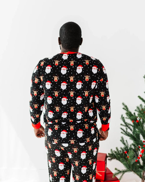 Baby Kids Bamboo Pajamas — Snow Ho Ho Men's Shirt — Image 22