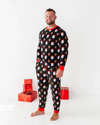 Baby Kids Bamboo Pajamas — Snow Ho Ho Men's Shirt — Image 1