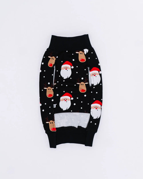 Baby Kids Bamboo Pajamas — Snow Ho Ho Dog Sweater — Image 3