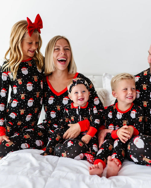 Baby Kids Bamboo Pajamas — Snow Ho Ho Women's Pants — Image 5