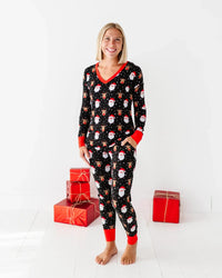 Baby Kids Bamboo Pajamas — Snow Ho Ho Women's Pants — Image 1