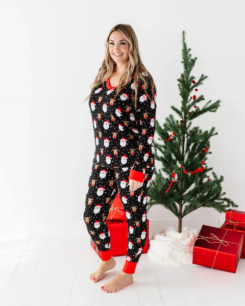 Baby Kids Bamboo Pajamas — Snow Ho Ho Women's Pants — Image 4