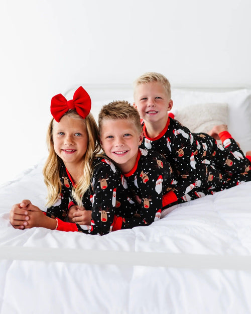 Baby Kids Bamboo Pajamas — Snow Ho Ho Two-Piece Pajama Set — Image 10