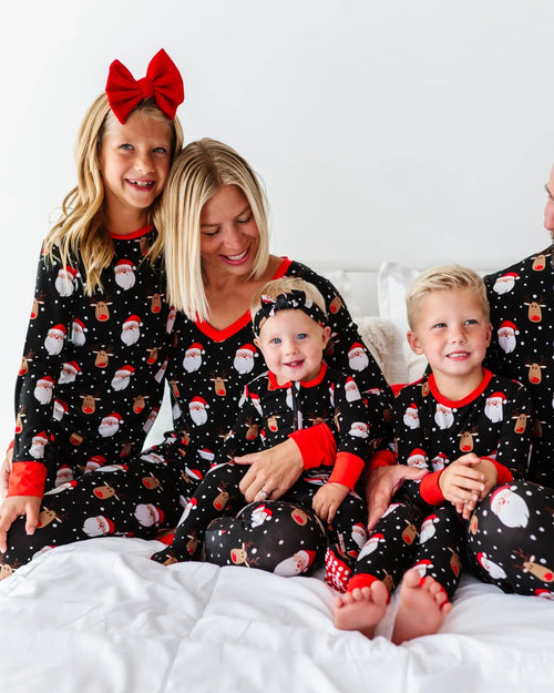 Baby Kids Bamboo Pajamas — Snow Ho Ho Two-Piece Pajama Set — Image 11