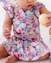 Baby Kids Bamboo Pajamas — So Eggstra Ruffle Dress — Image 1
