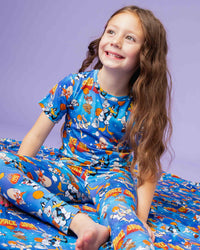 Baby Kids Bamboo Pajamas — Space Jam™ Short Sleeve Pajama Set — Image 8