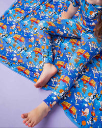 Baby Kids Bamboo Pajamas — Space Jam™ Bum Bum Blanket — Image 3