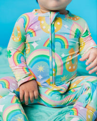 Baby Kids Bamboo Pajamas — Good As Gold Convertible Romper — Image 1