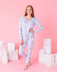 Baby Kids Bamboo Pajamas — Sugar Plum Dreams Women's Pants — Image 1
