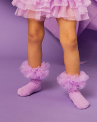 Baby Kids Bamboo Pajamas — Sugarplum Bamboo Tulle Socks — Image 1