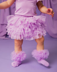Baby Kids Bamboo Pajamas — Sugarplum Tulle Skort — Image 1