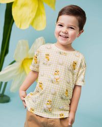 Baby Kids Bamboo Pajamas — Sunny Side Up T-Shirt — Image 1