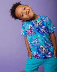 Baby Kids Bamboo Pajamas — Tenta-cool Short Sleeve T-Shirt & Shorts Set — Image 1