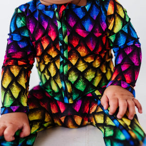 Baby Kids Bamboo Pajamas — Take The Throne Footie — Image 1