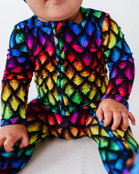 Baby Kids Bamboo Pajamas — Take The Throne Footie — Image 1