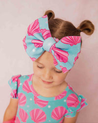 Baby Kids Bamboo Pajamas — Talk to the Shell Biggie Bow — Image 1
