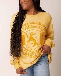 Baby Kids Bamboo Pajamas — Harry Potter™ Team Hufflepuff Adult Unisex Crewneck Sweatshirt — Image 1