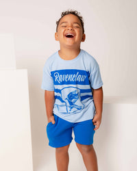 Baby Kids Bamboo Pajamas — Harry Potter™ Team Ravenclaw Short Sleeve T-Shirt & Shorts Set — Image 1